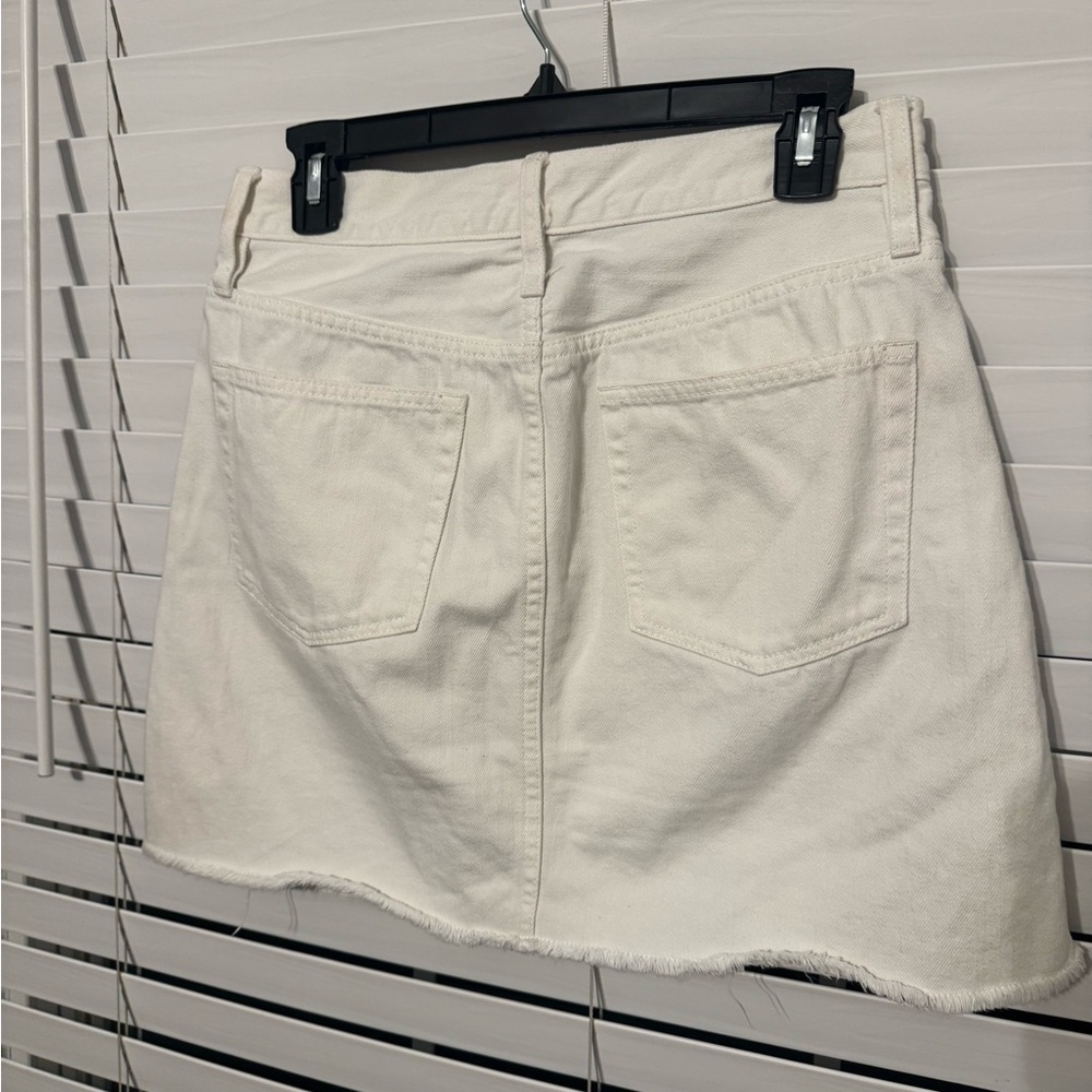 J. Crew Cream Denim with Silver Button - Picture 4 of 5